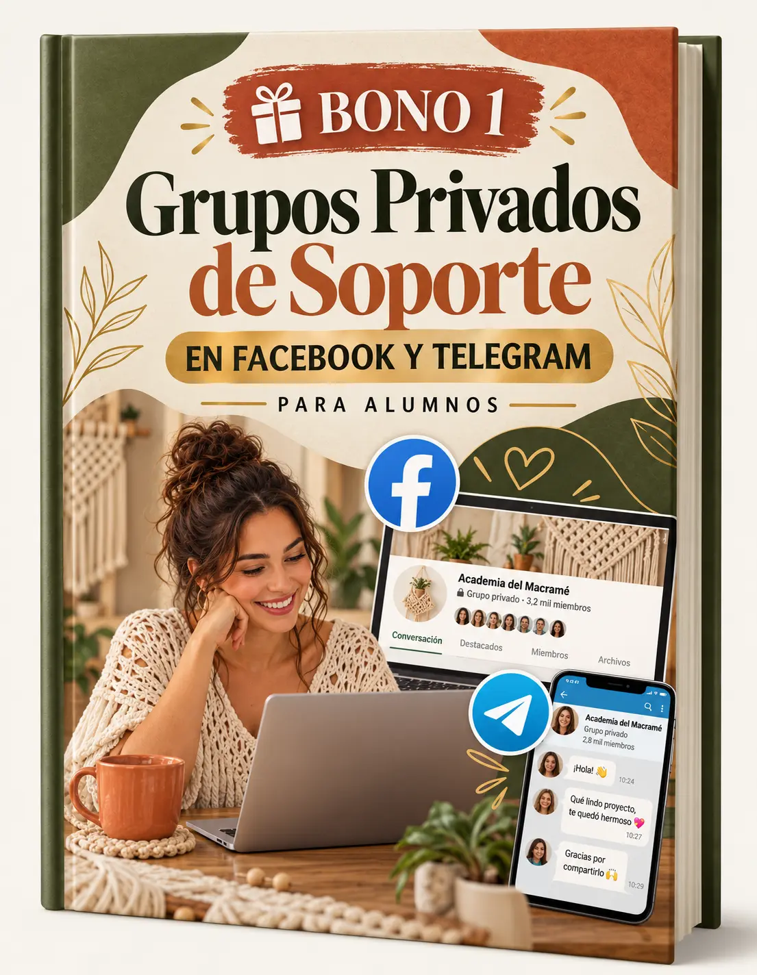 Mockup de Grupos privados de soporte