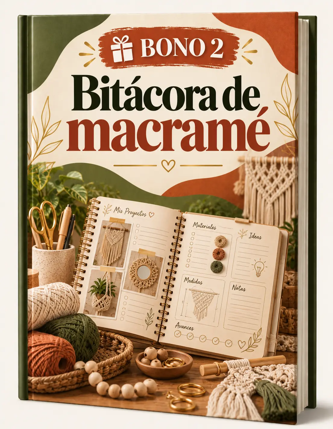 Mockup de Bitácora de macramé